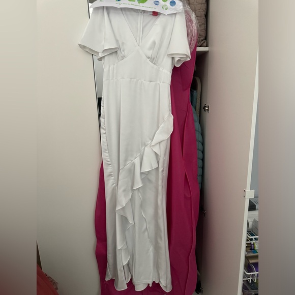 Satin Ruffled Maxi Dress - Picture 5 of 6